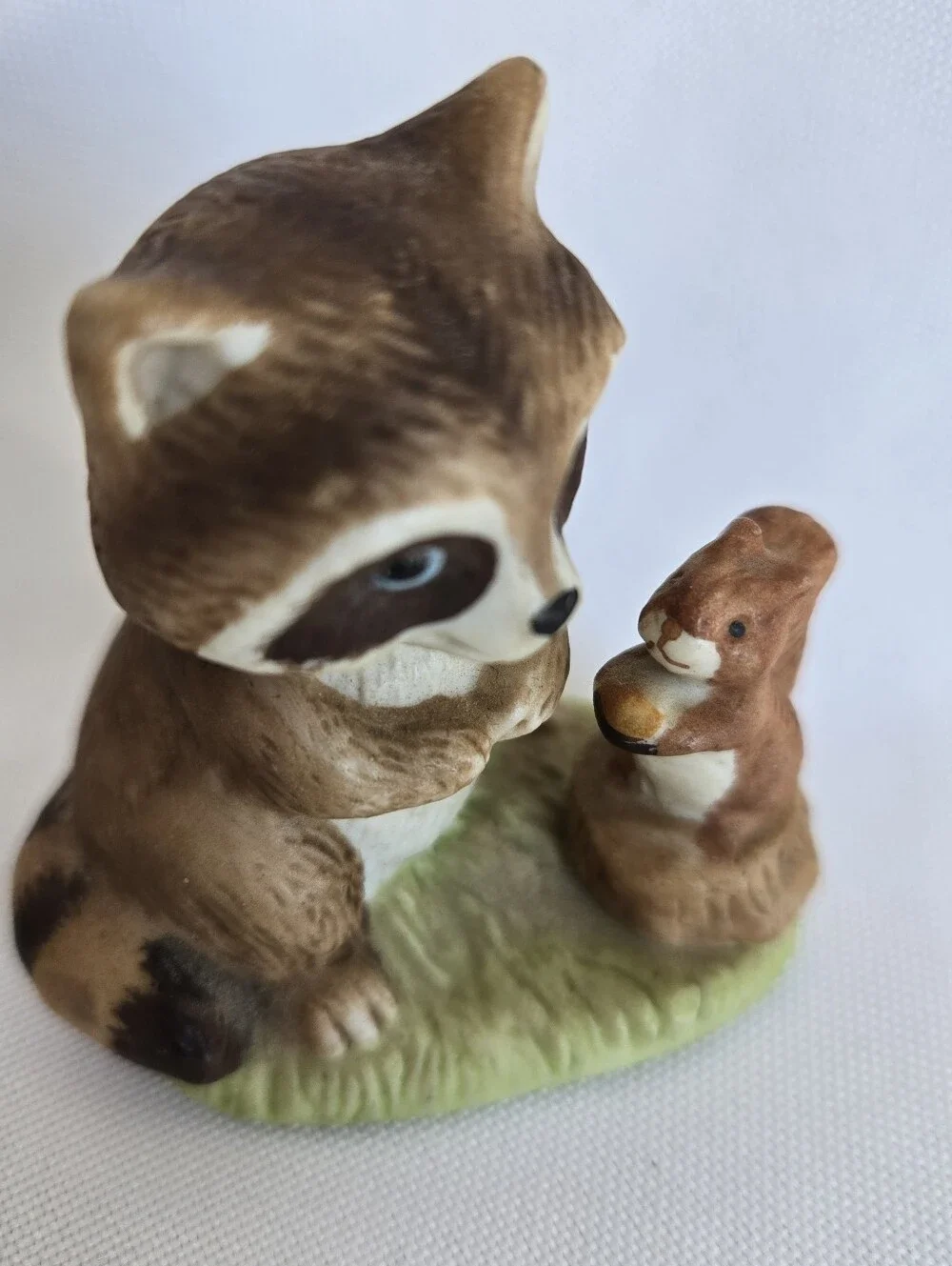 Vintage Homco 1418 Forest Friends Bisque Figurines Set of 3
